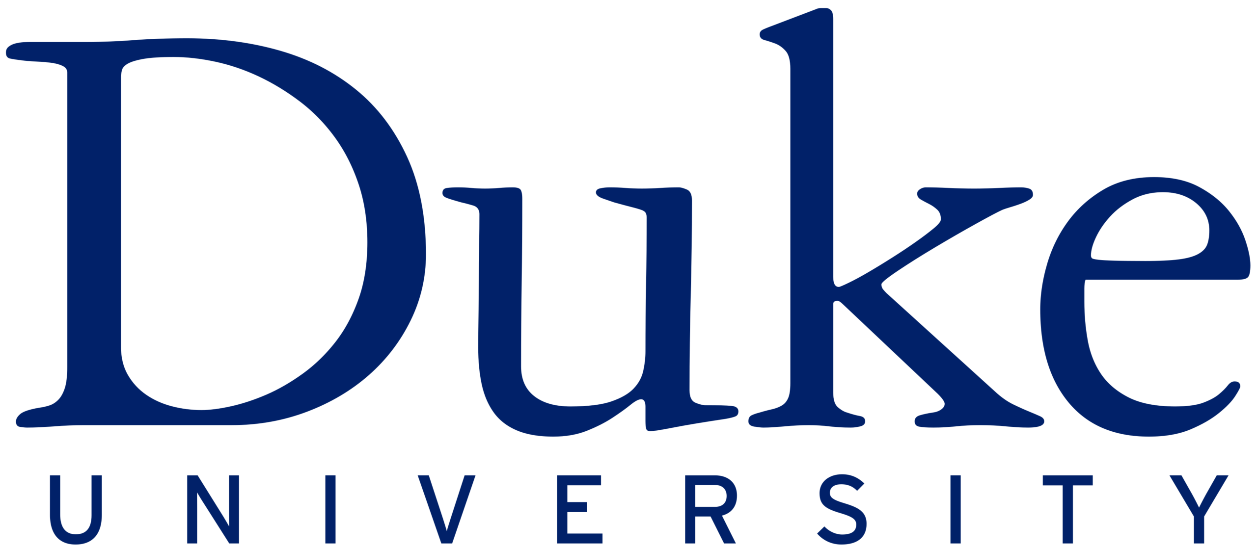 Duke University logo in dark blue text